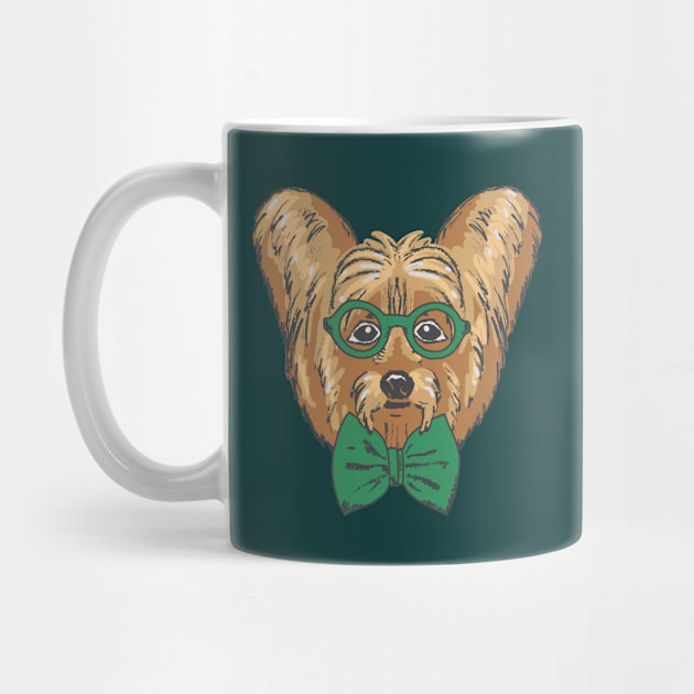 Yorkshire Terrier Hipster by okpinsArtDesign